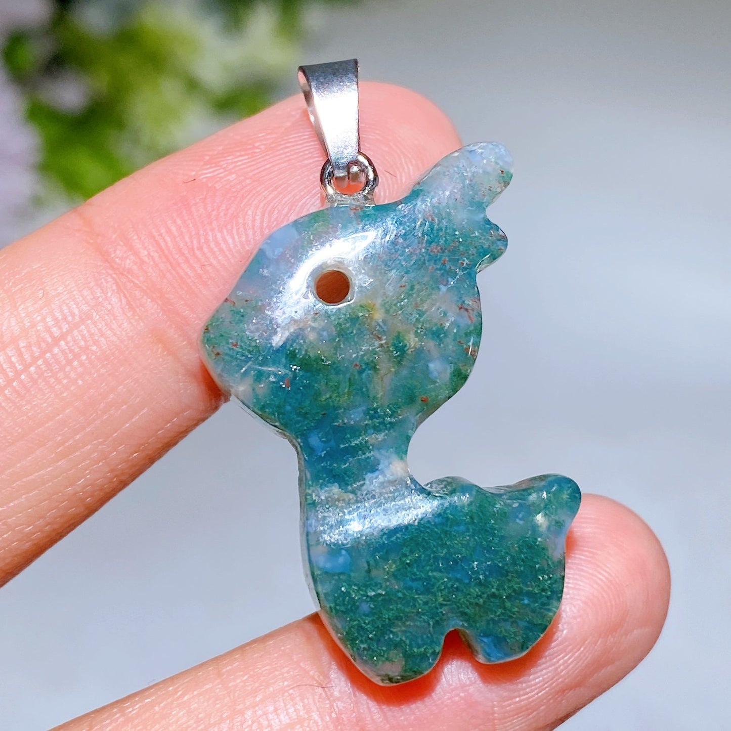 1.2" Crystal Deer Pendant Crystal Healing Bulk Wholesale