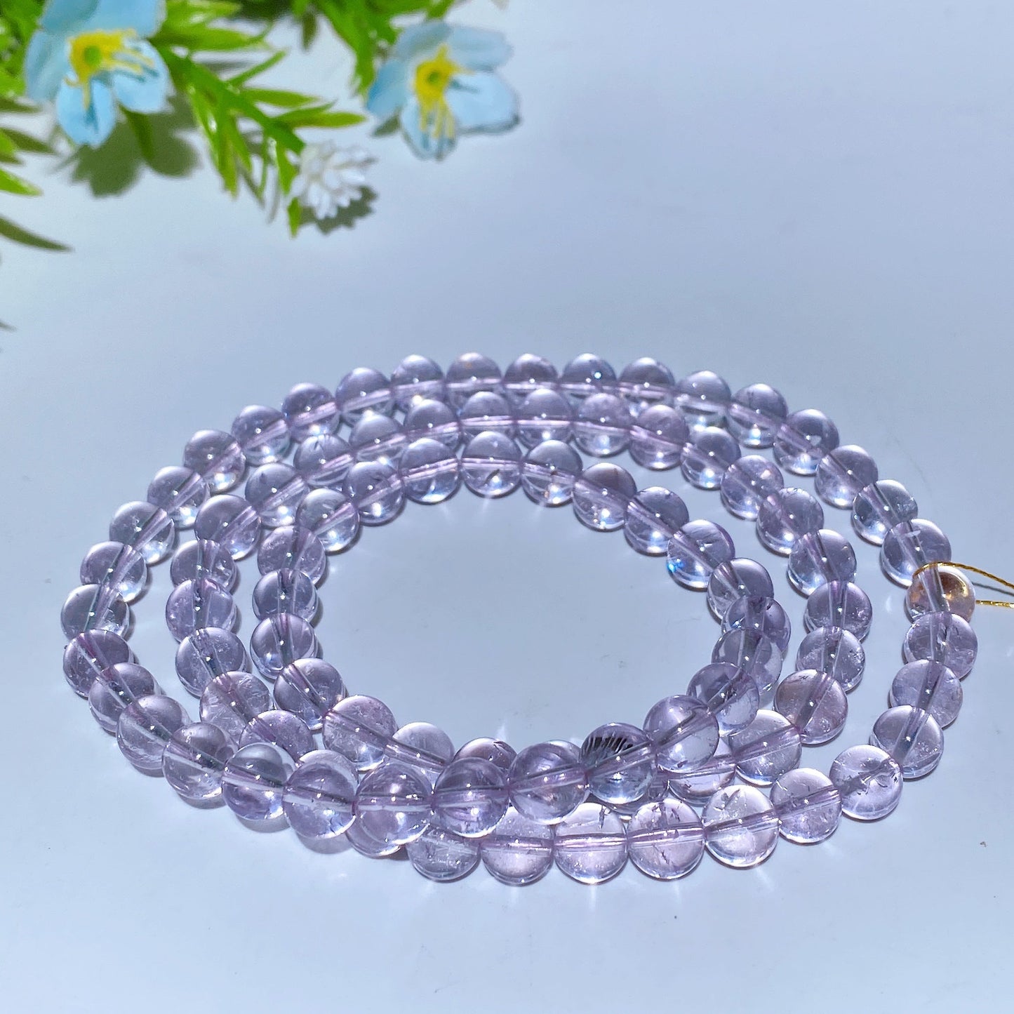 6.8mm Lavender Amethyst Beads Necklace Bulk Wholesale