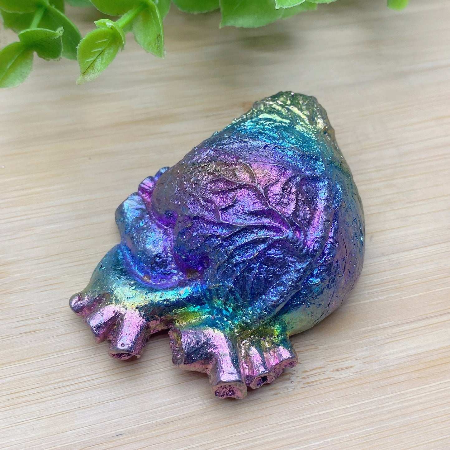 2.5" Aura Bismuth Heart Carvings Bulk Wholesale