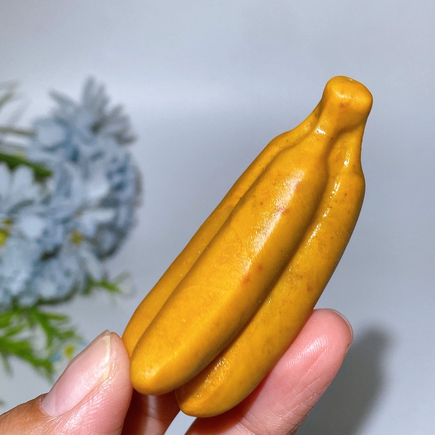 2.5" Yellow Jade Banana Fruit Carving Crystal Healing Bulk Wholesale