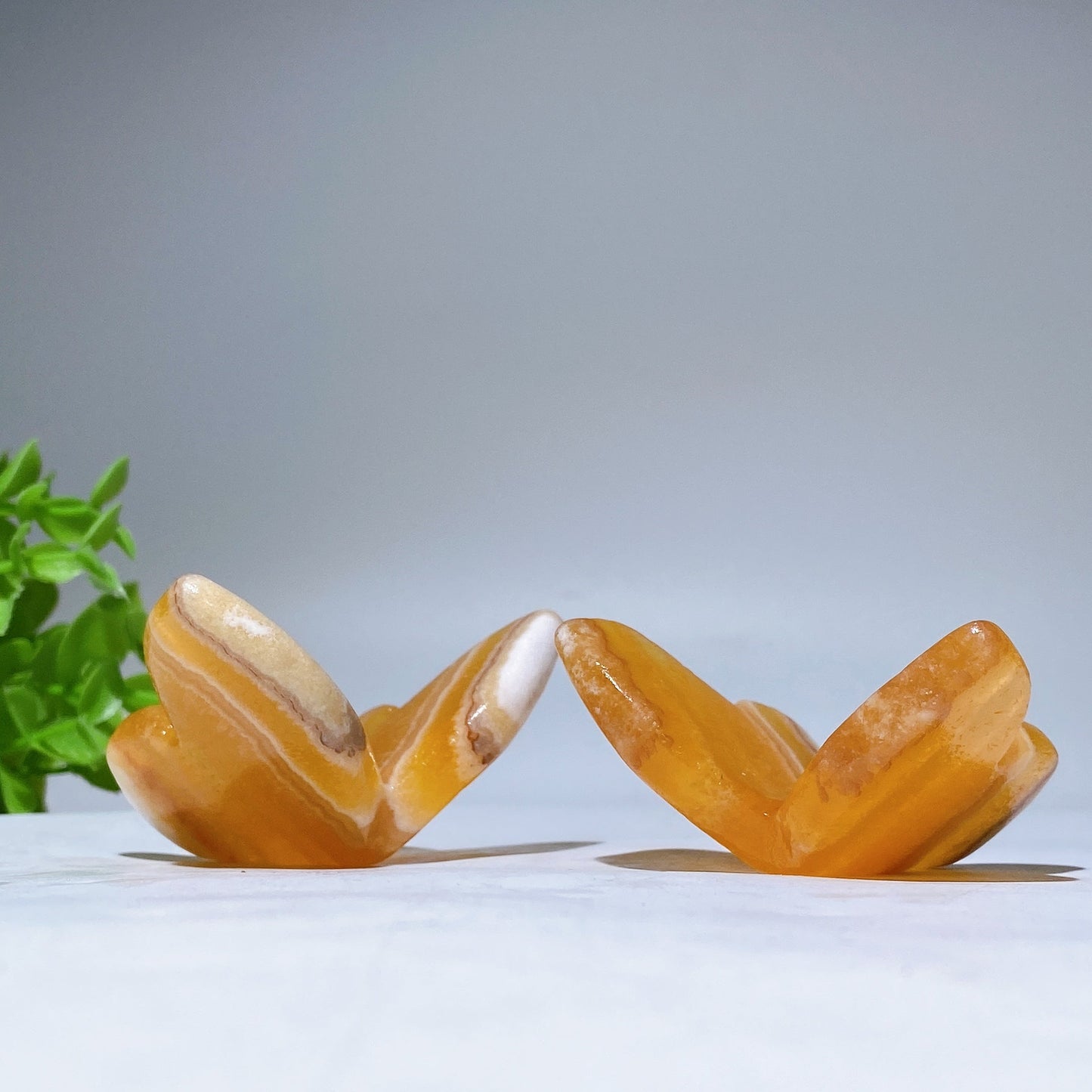2.3"-2.5" Orange Calcite Butterfly Carving Crystal Healing Bulk Wholesale