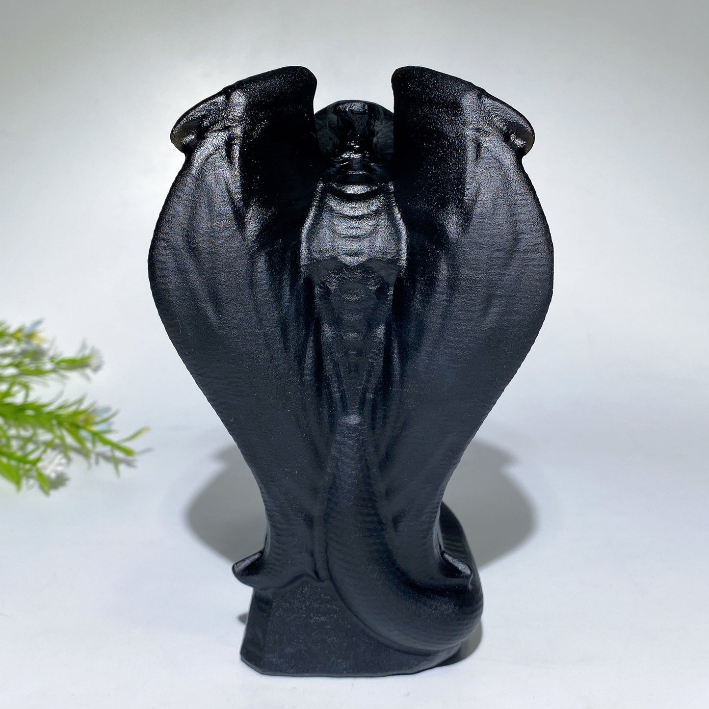 6.1" Black Obsidian Cthulhu Carving Crystal Healing Bulk Wholesale