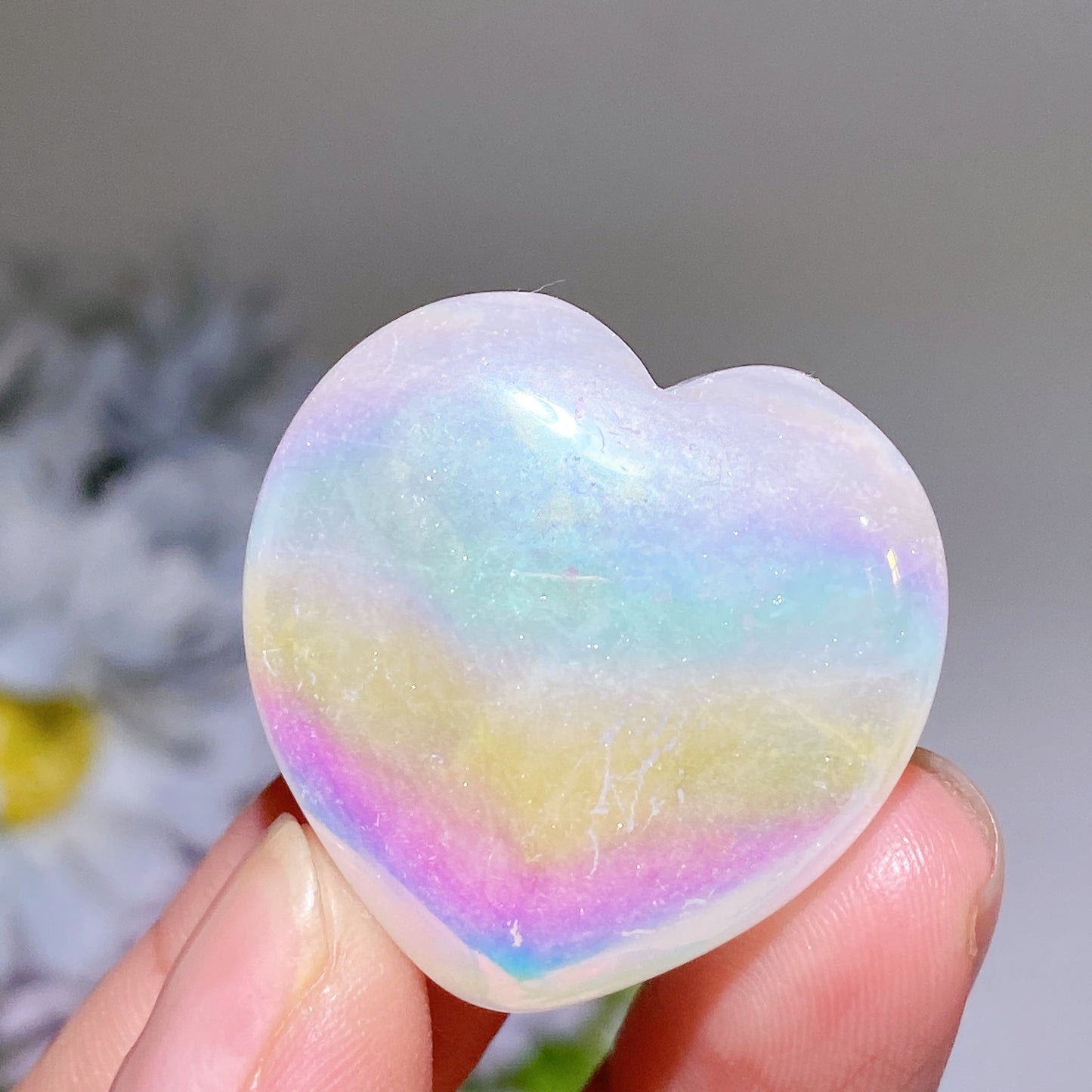 30mm Aura Crystal Heart Carving Crystal Healing Bulk Wholesale