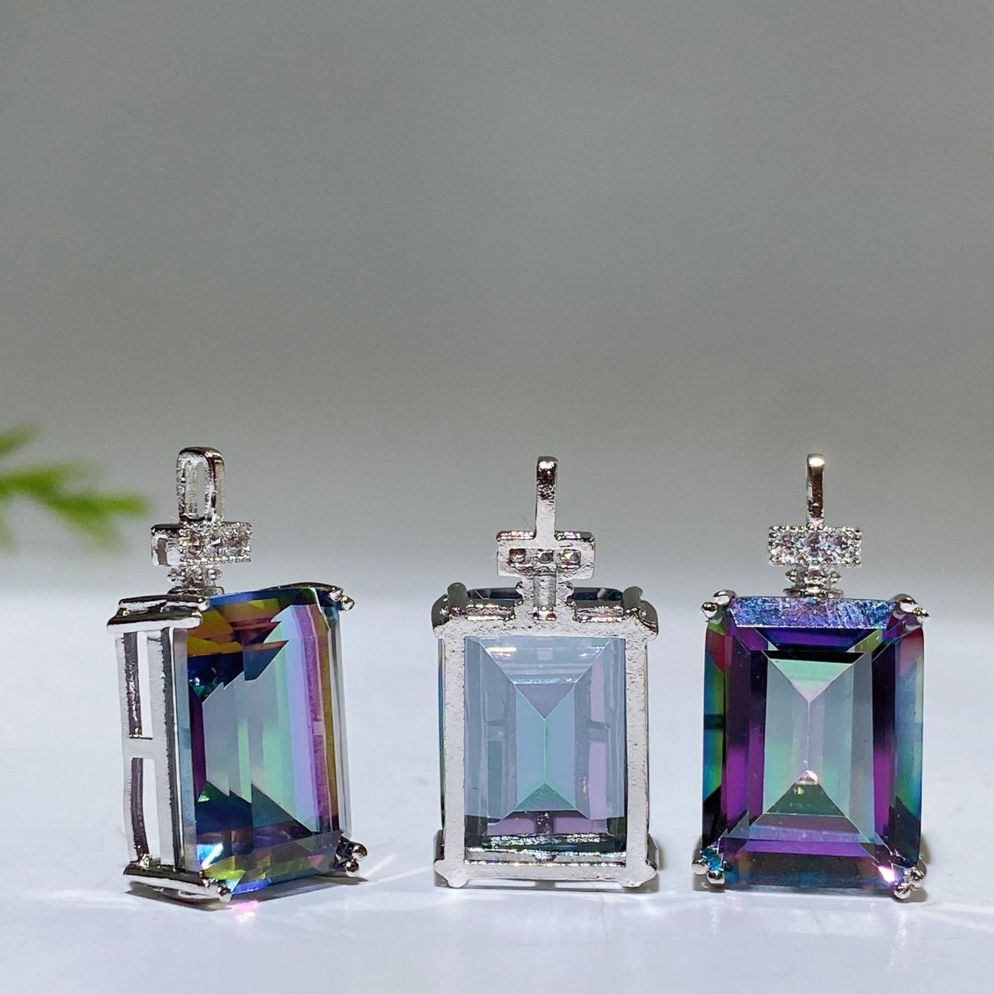 Multi Topaz Cube Sugar Pendant Crystal Healing Bulk Wholesale