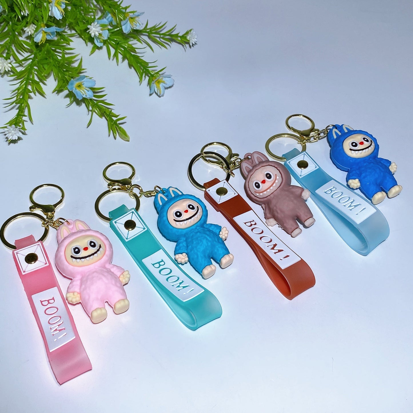 Resin Labubu Key Chain Crystal Healing Bulk Wholesale