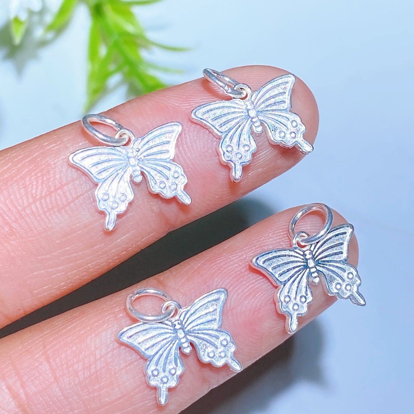 S925 Silver Carving for Jewelry DIY Crystal Healing Bulk Wholesale