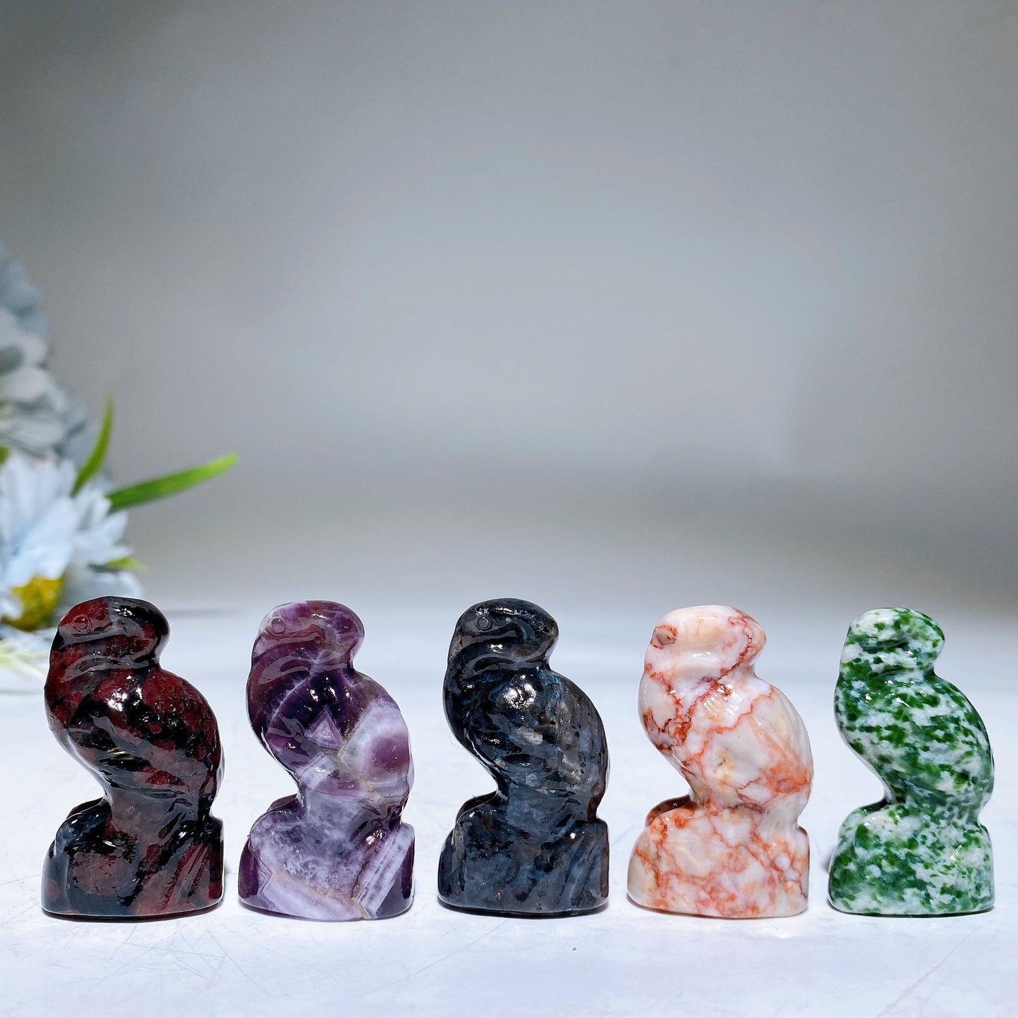1.5" Crystal Flamingo Carving Crystal Healing Bulk Wholesale