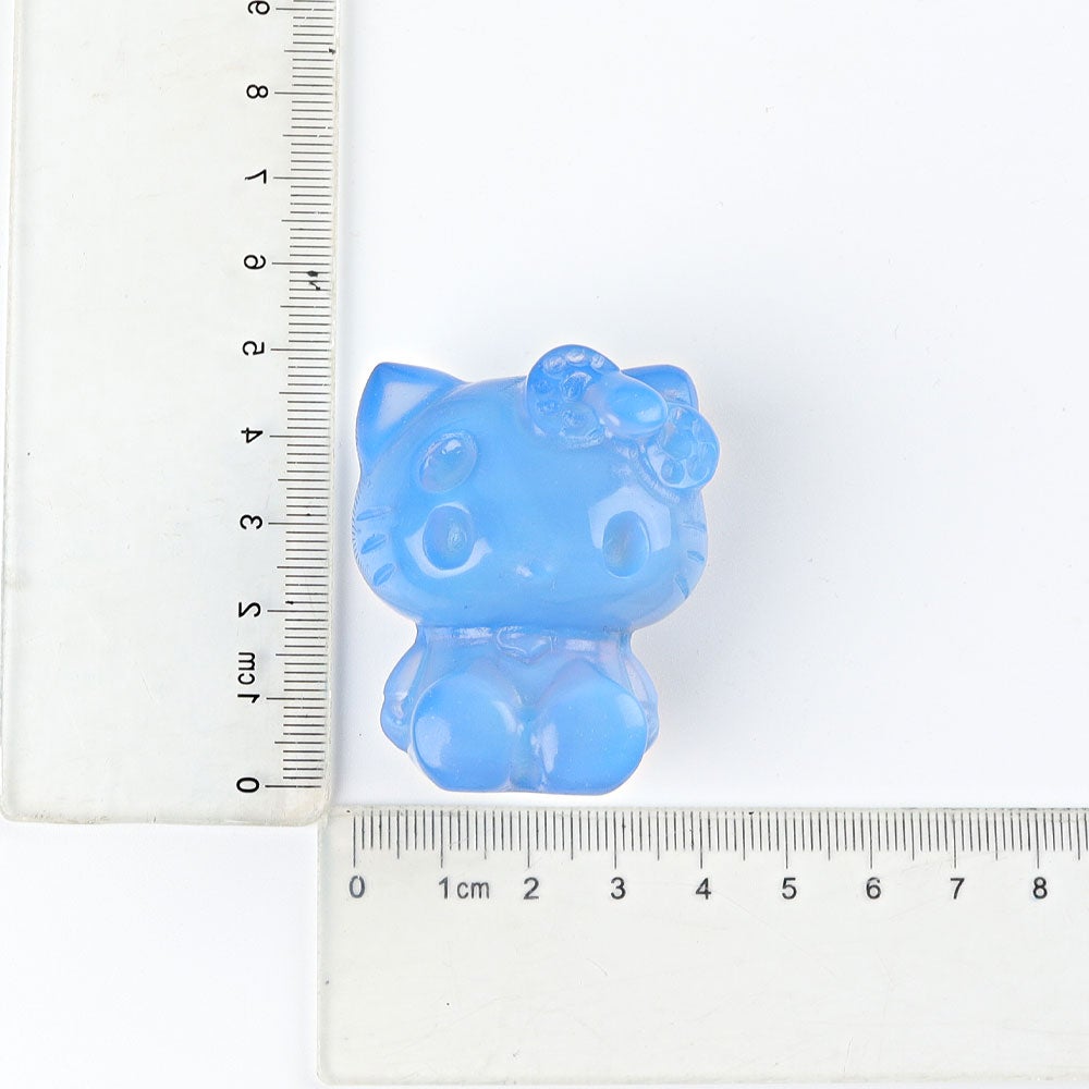 1.9" Blue Opalite Hello Kitty Cat Crystal Carving Crystal wholesale suppliers