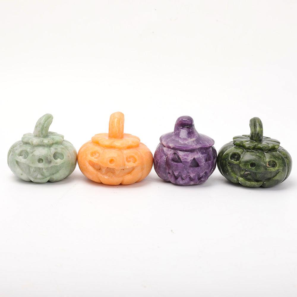 Hand Carved Flat Pumpkin for Halloween Decor