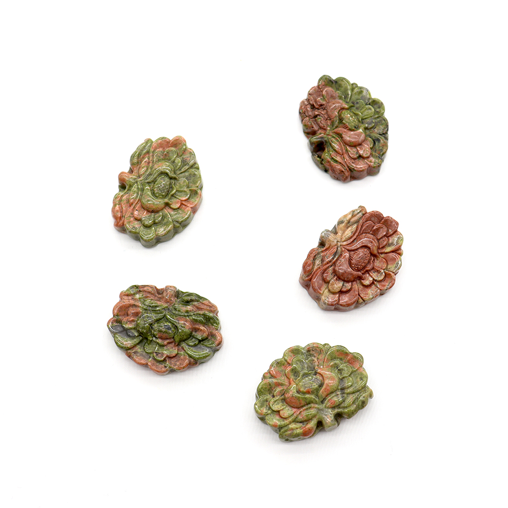 Hand Carved Unakite Crystal Flowers Crystal wholesale suppliers