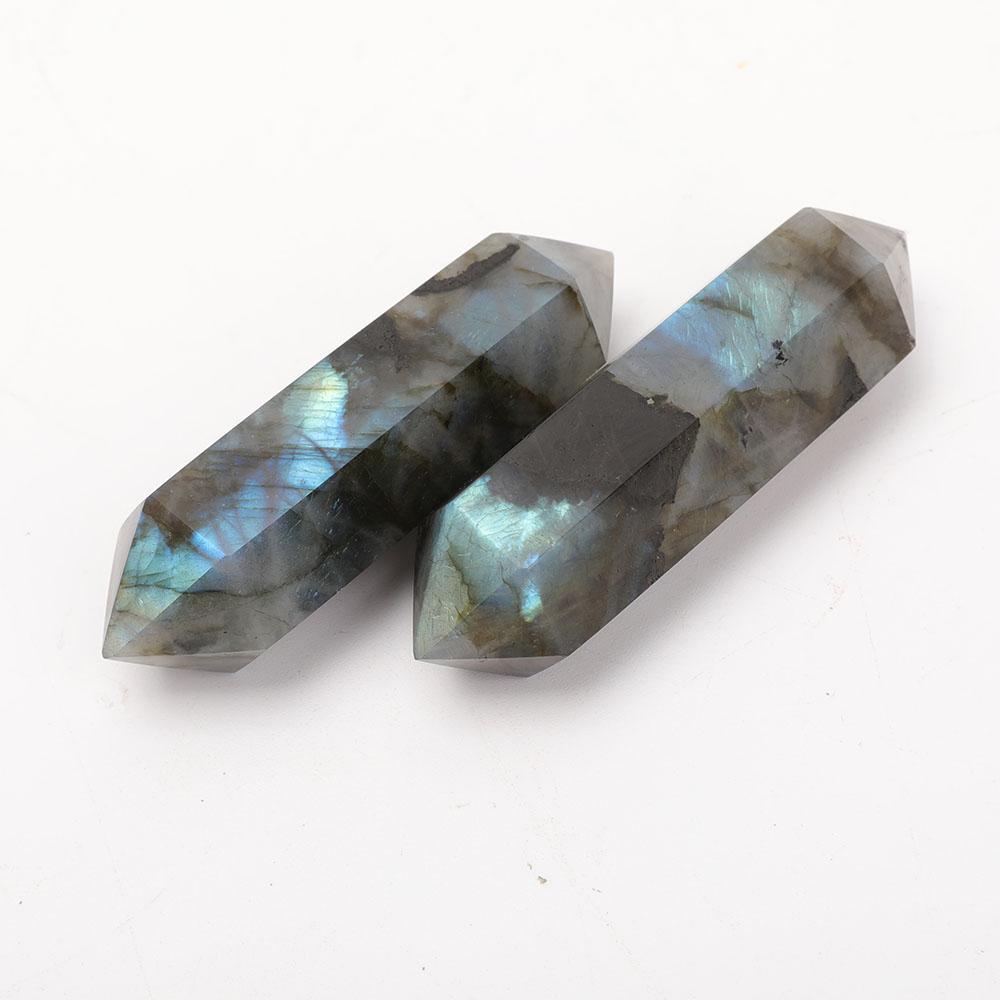 Set of 2 Labradorite Double Terminated Points Crystal wholesale suppliers