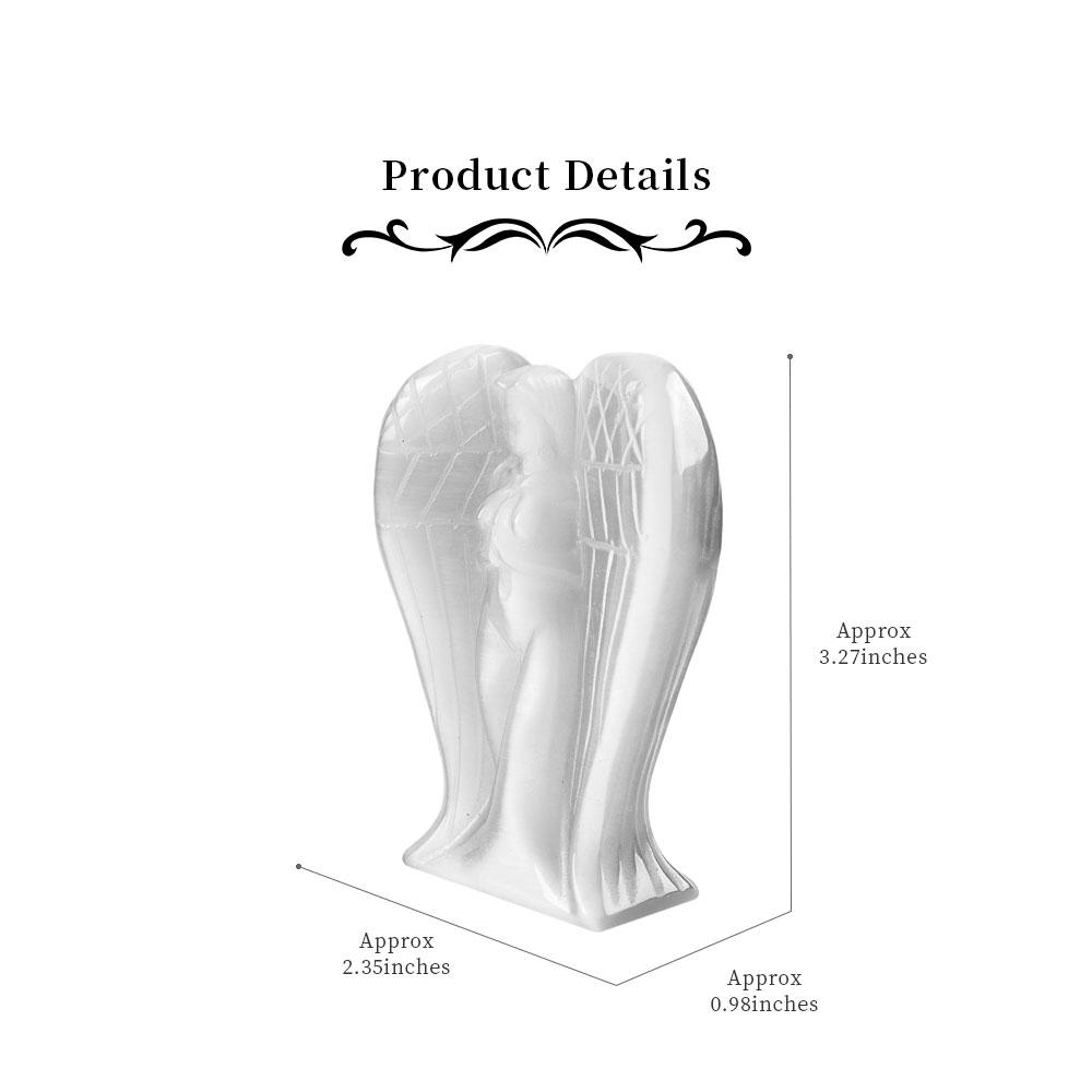 Hand Carved Cat Eye Crystal Angel Figurine Statue Crystal wholesale suppliers