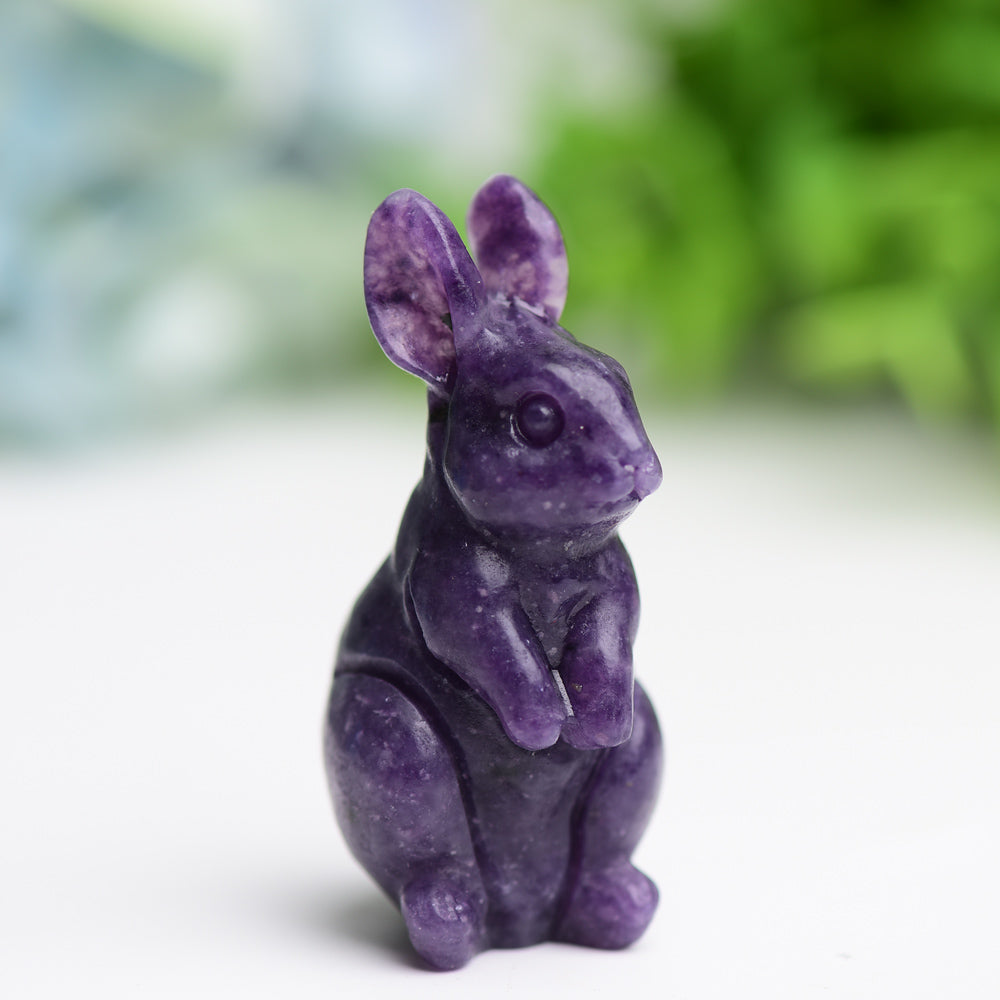 2.2" Rabbit Crystal Carving