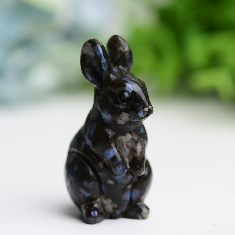 2.2" Rabbit Crystal Carving