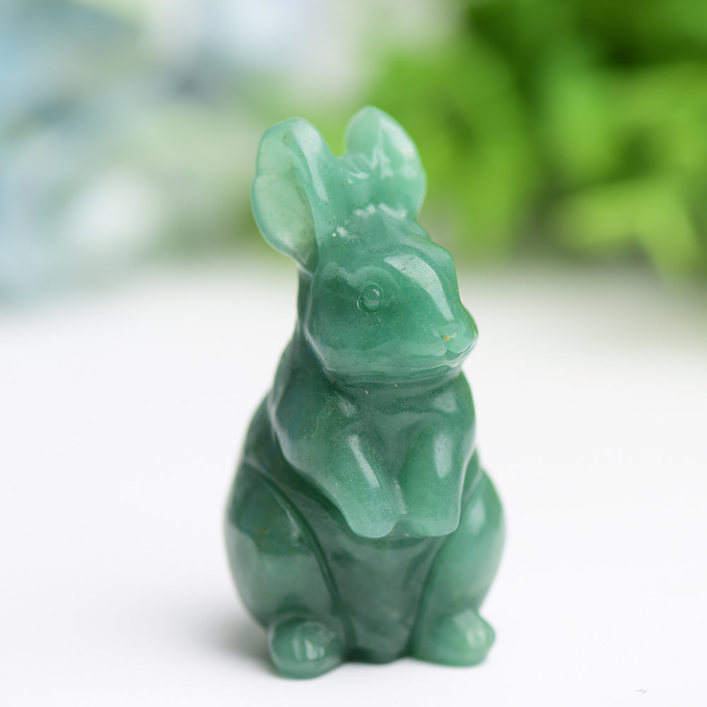 2.2" Rabbit Crystal Carving