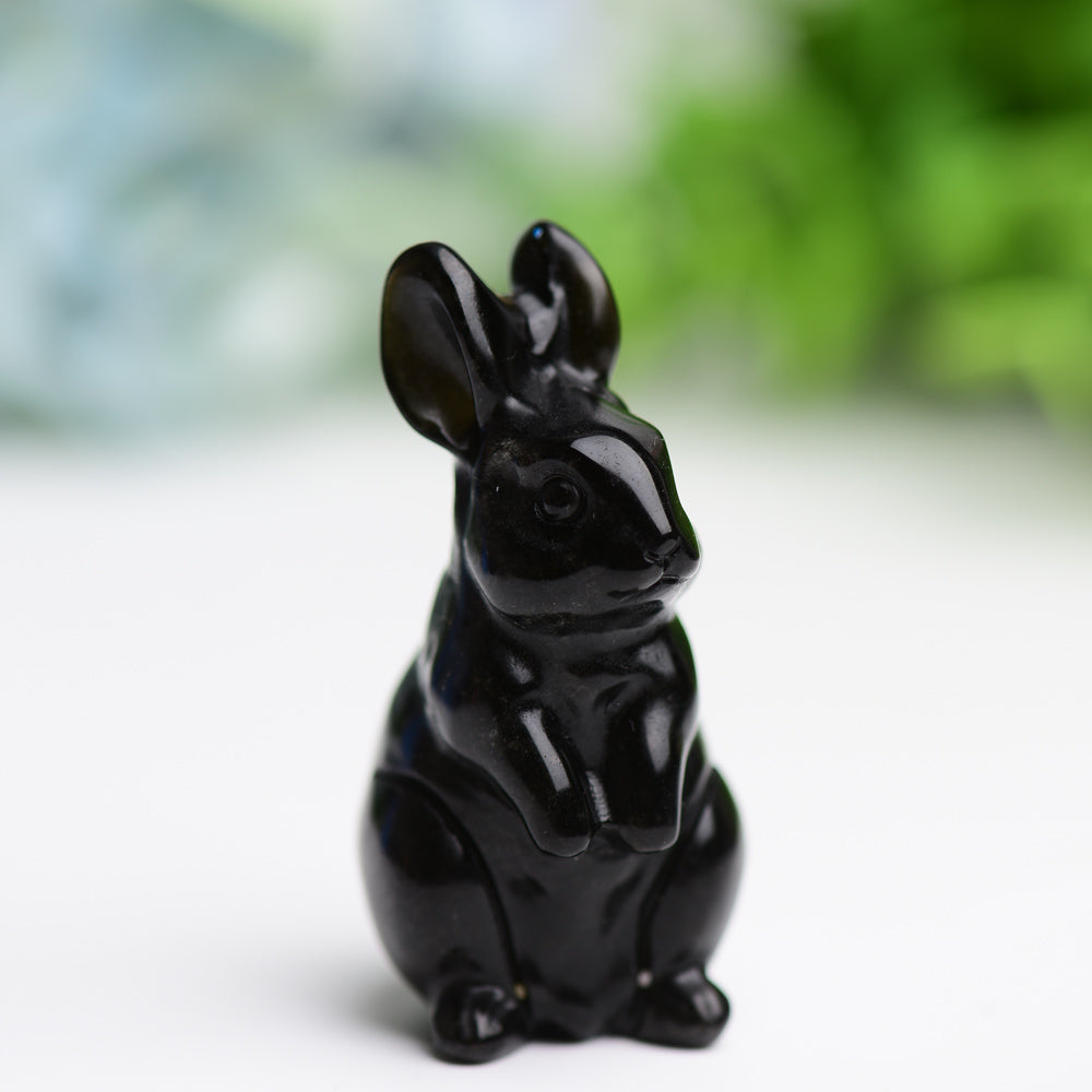 2.2" Rabbit Crystal Carving