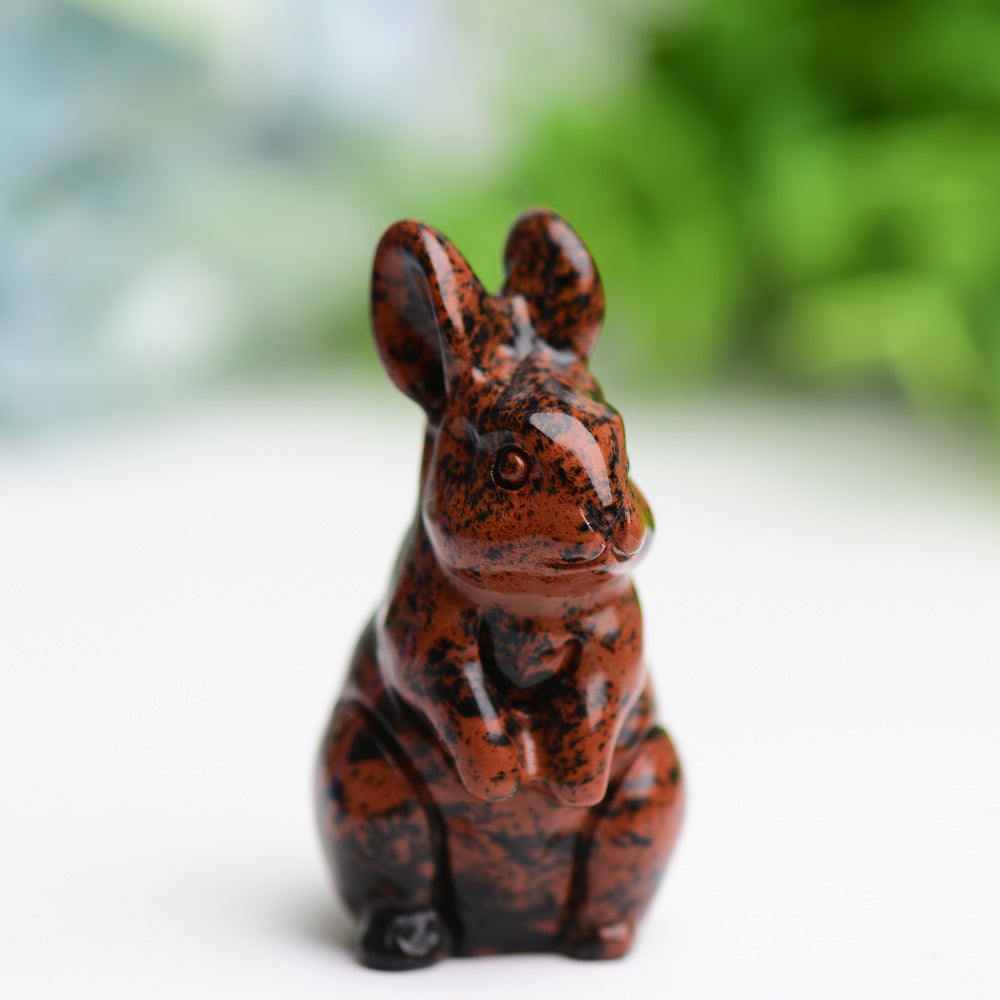 2.2" Rabbit Crystal Carving