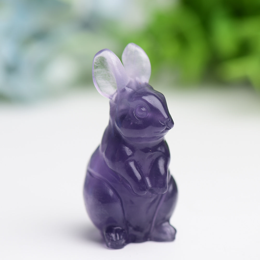 2.2" Rabbit Crystal Carving
