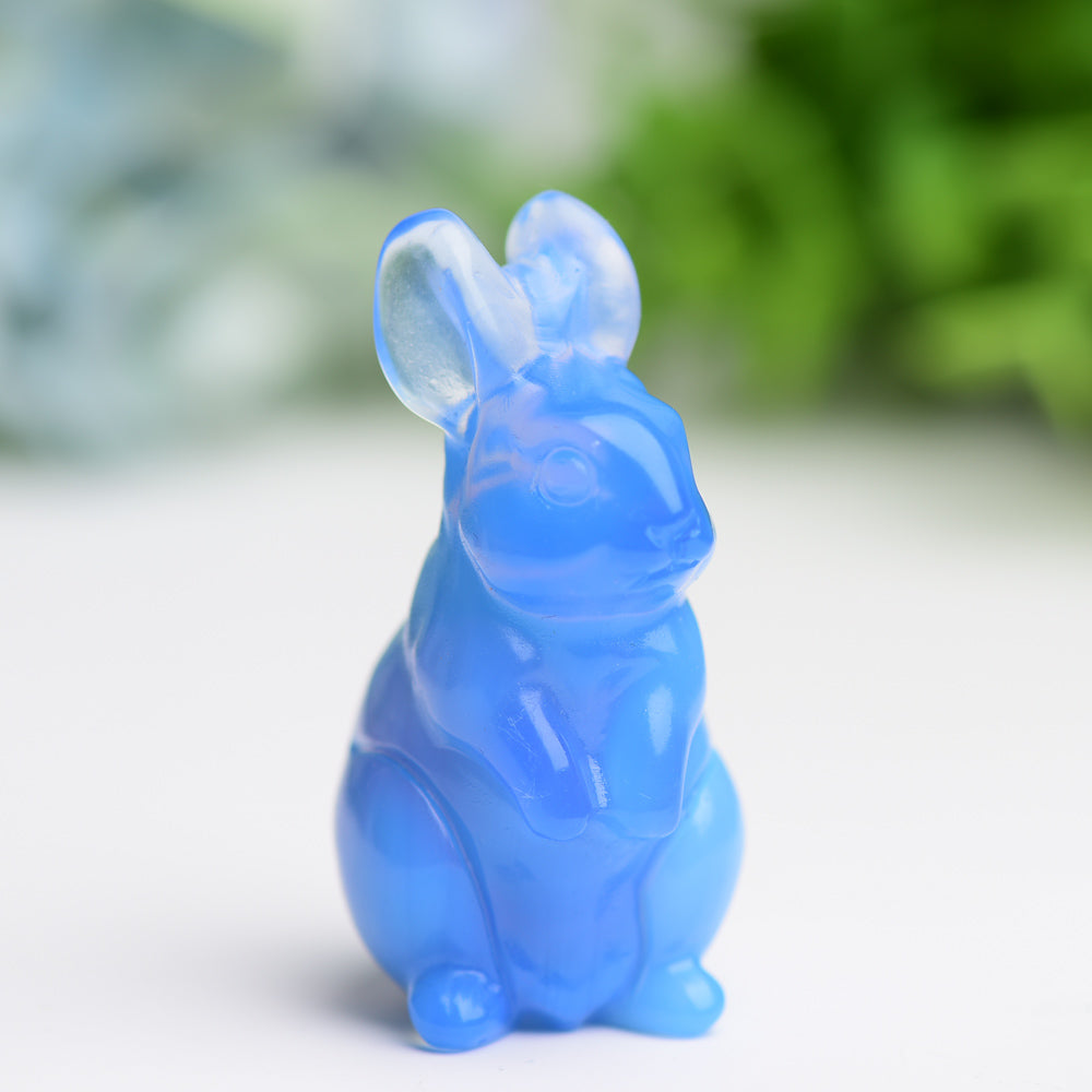 2.2" Rabbit Crystal Carving