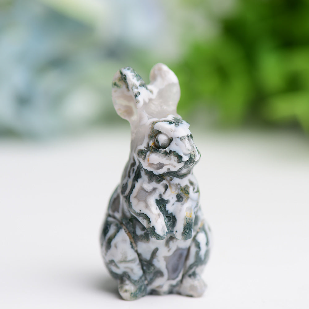 2.2" Rabbit Crystal Carving