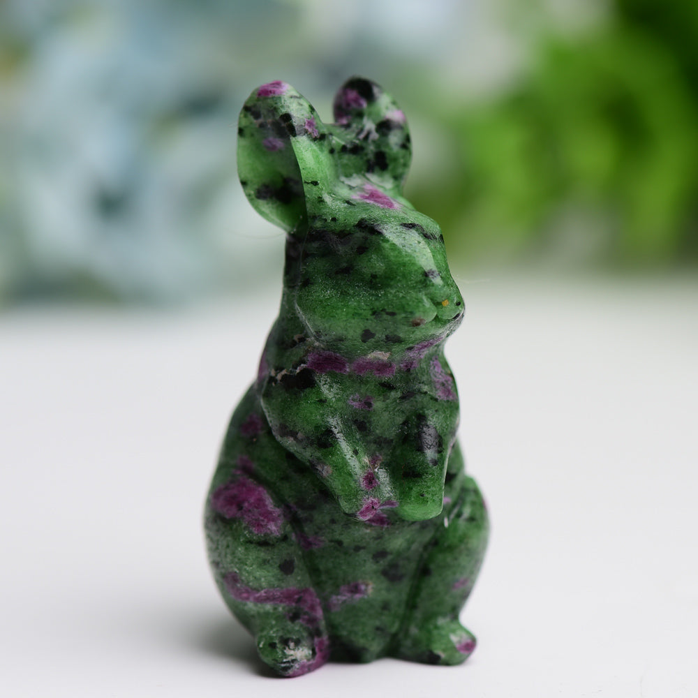 2.2" Rabbit Crystal Carving
