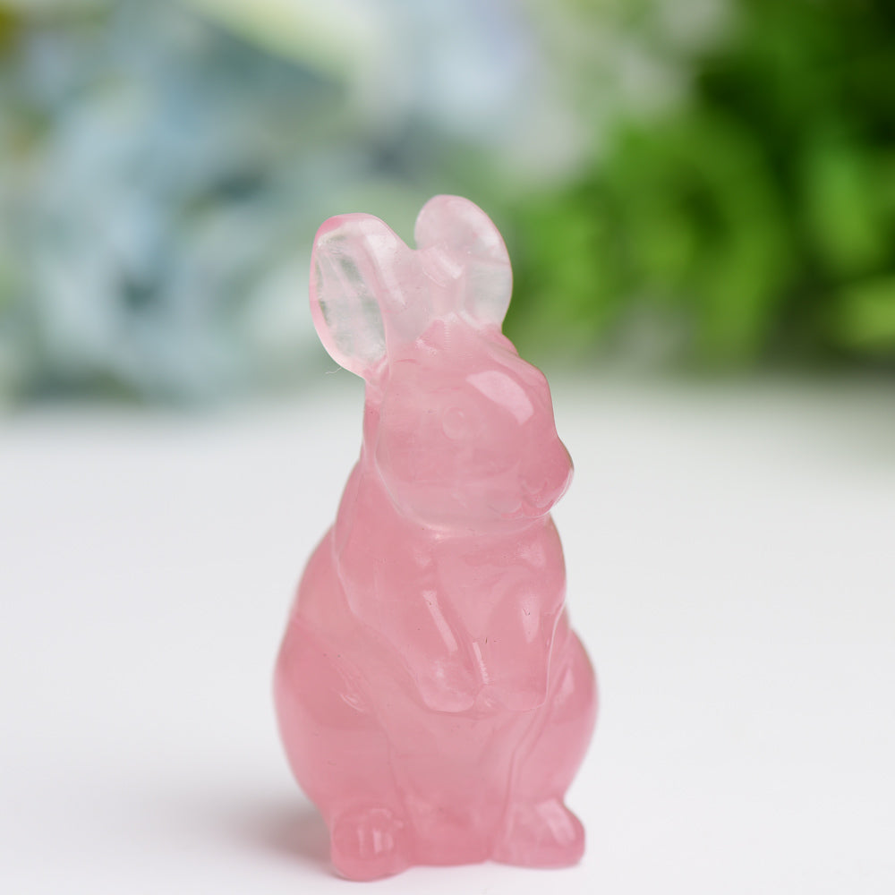 2.2" Rabbit Crystal Carving