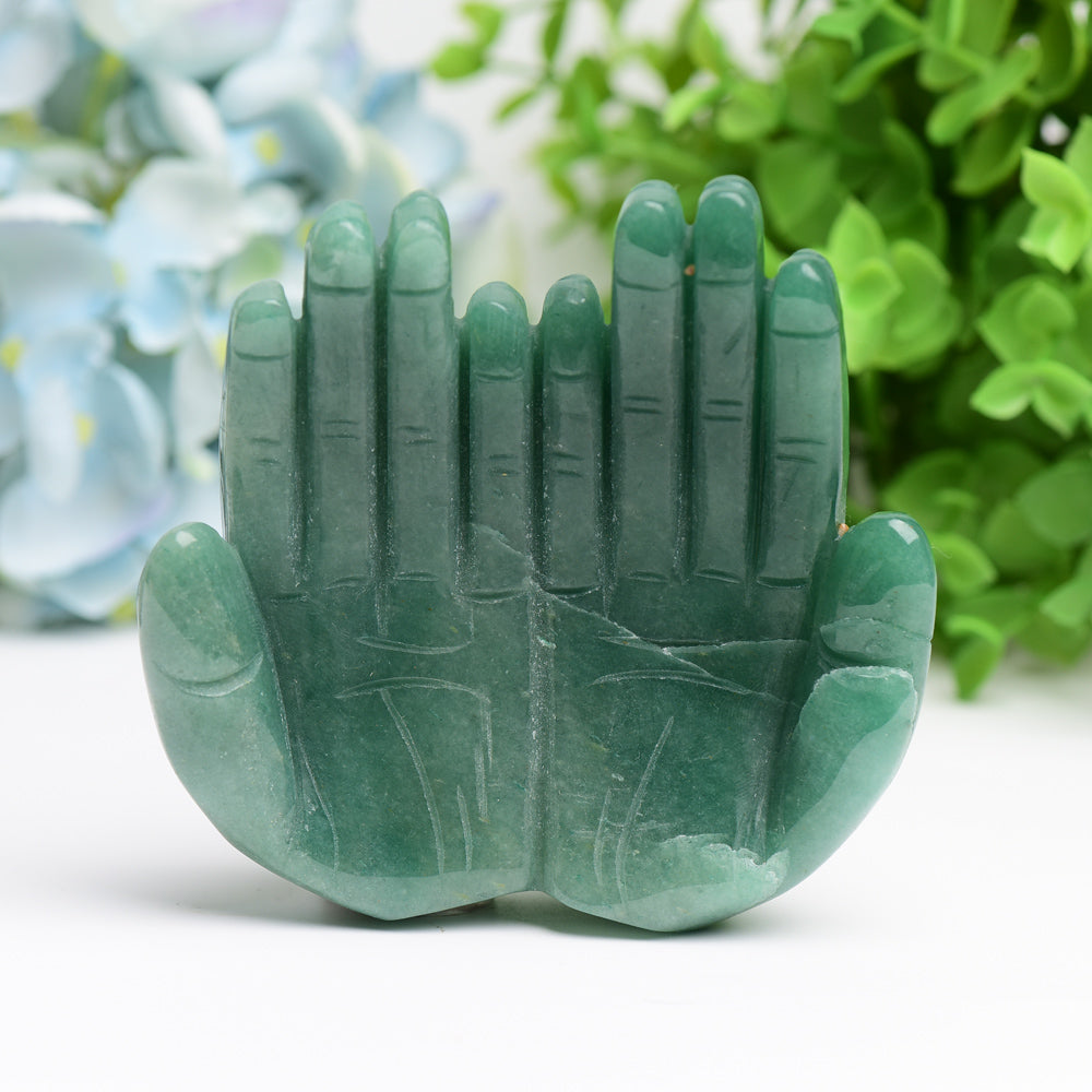 4.2" Mixed Crytsal Buddha Hand Crystal Carving