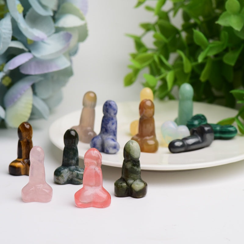 1.1" Mixed Crystal Mini Penis Crystal Carving Bulk Wholesale