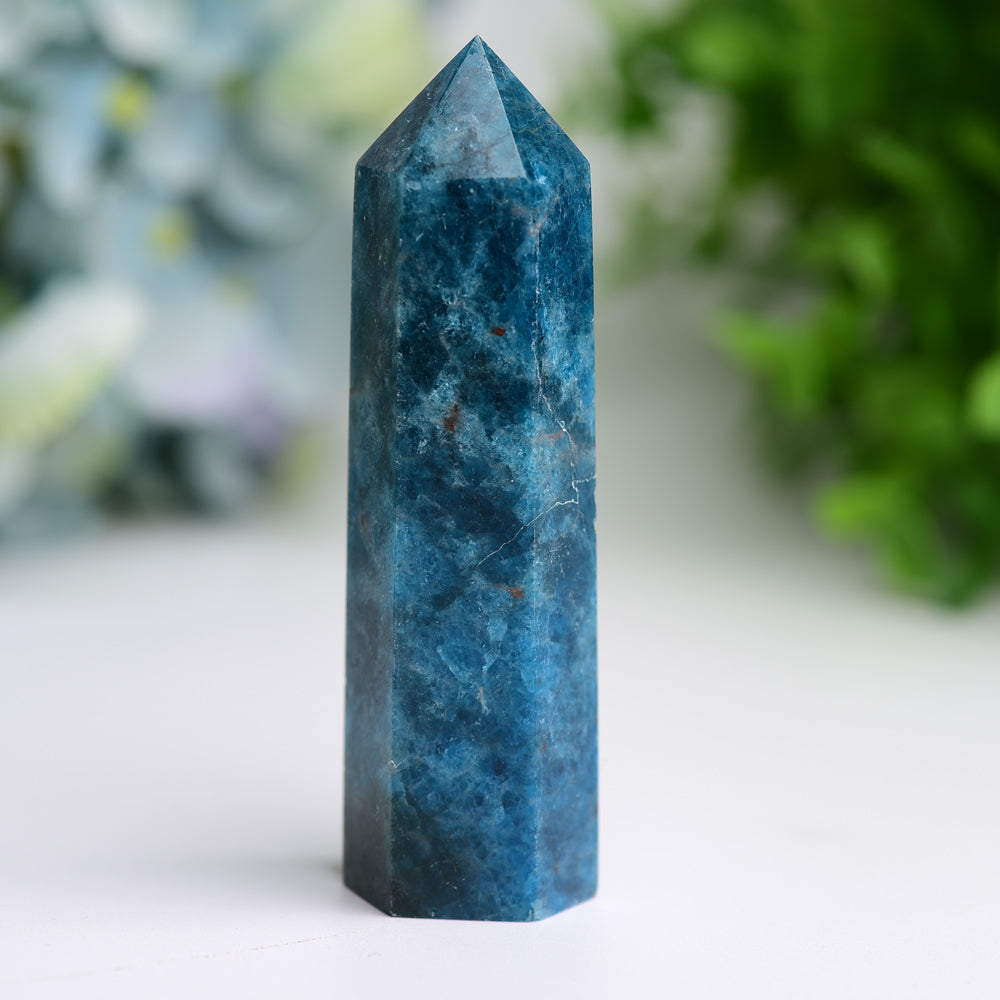 2.5"-4.0" Bule Apatite Crystal Point for Bulk Wholesale