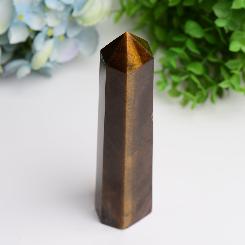 6.0"-8.0" Tiger's Eye Crystal Tower Bulk Wholesale