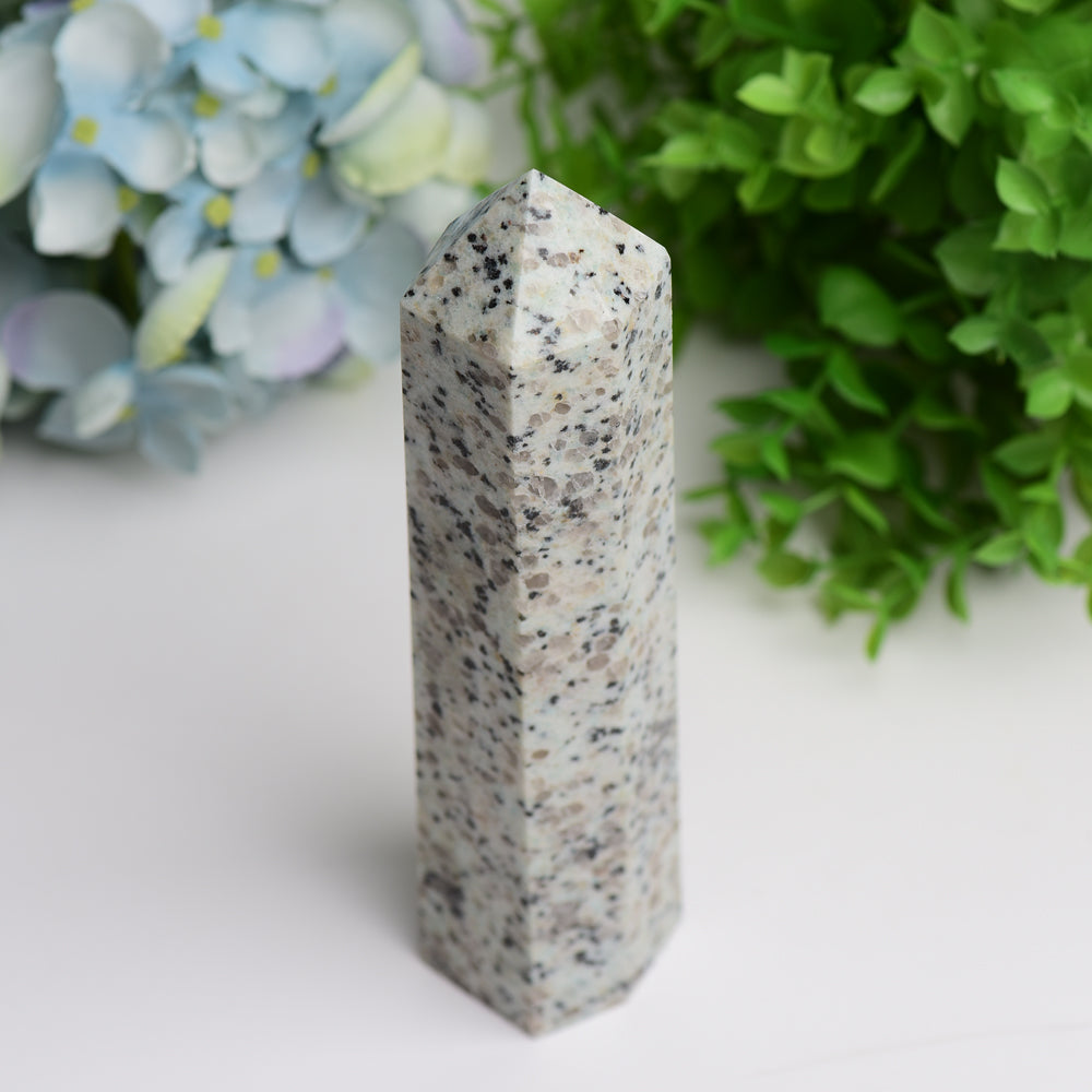 6.0"-8.0" Kiwi Jasper Crystal Tower