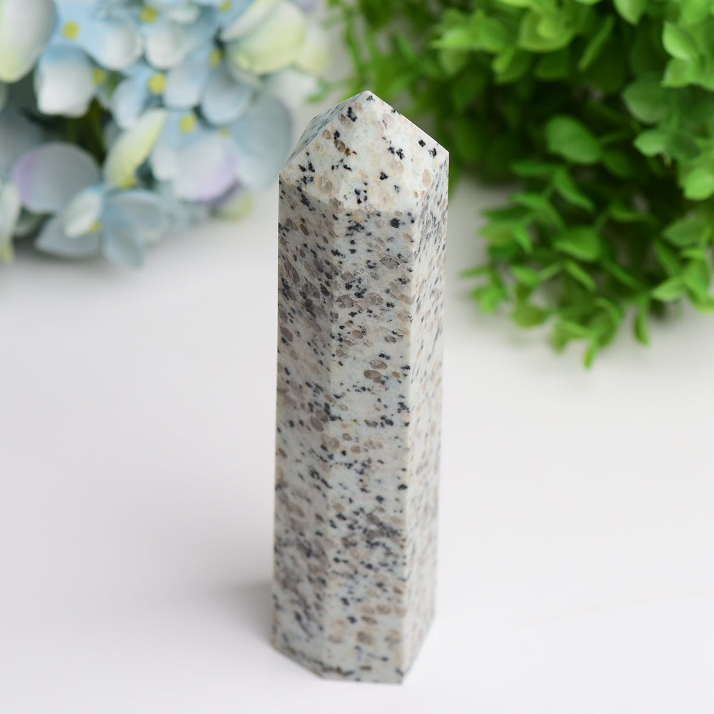 6.0"-8.0" Kiwi Jasper Crystal Tower