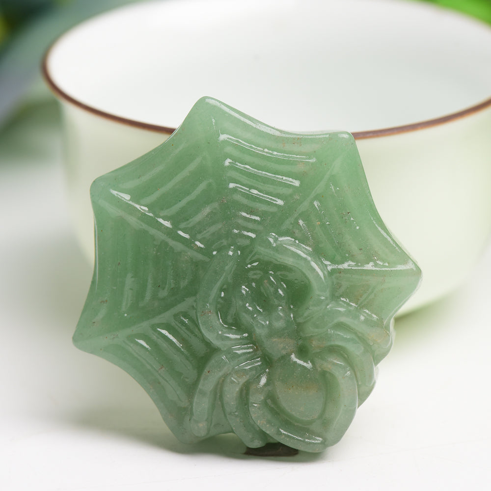 1.7" Mixed Crystal Spider Web Crystal Carving Bulk Wholesale