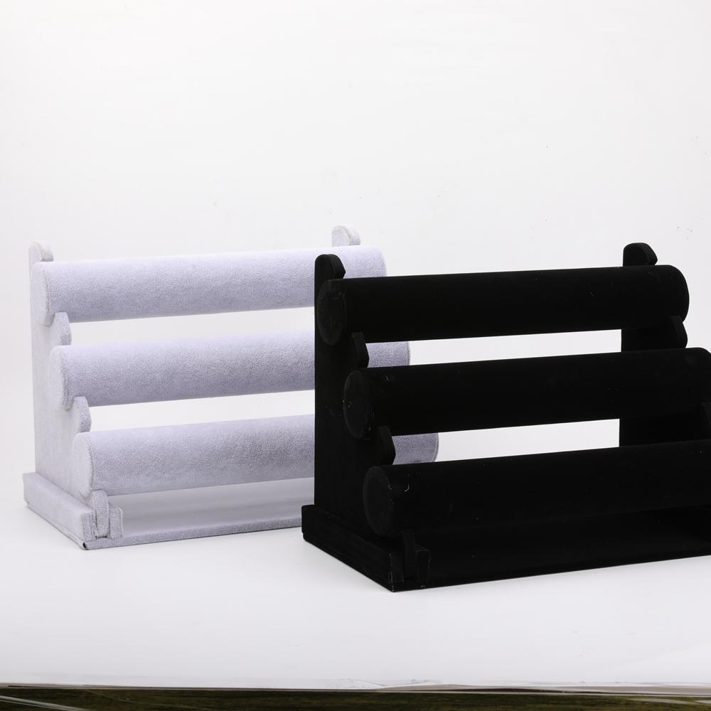 Grey Velvet Jewelry Bracelet Necklace Rack Display Holder Crystal wholesale suppliers