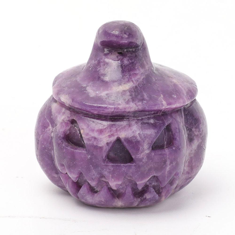 Hand Carved Flat Pumpkin for Halloween Decor