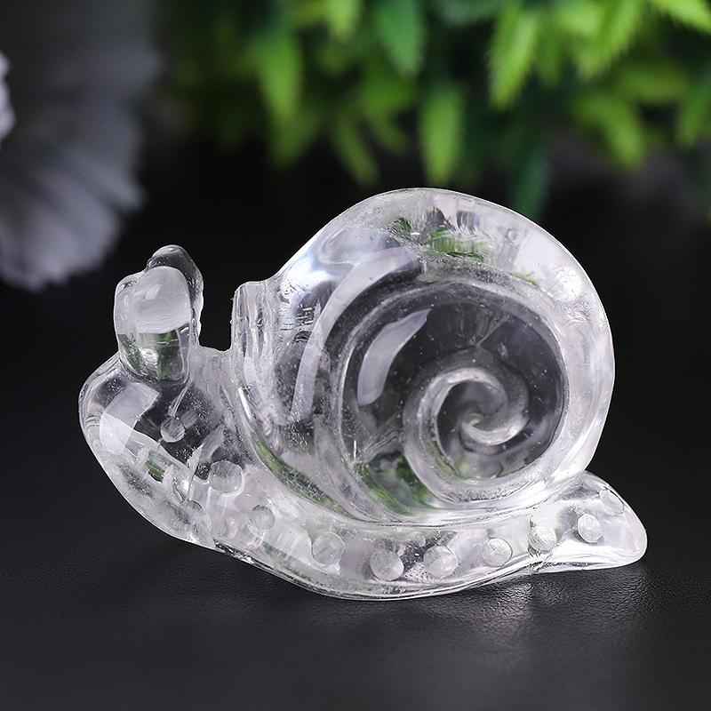 1.2-1.5" Clear Quartz Snail Crystal Carvings Crystal wholesale suppliers