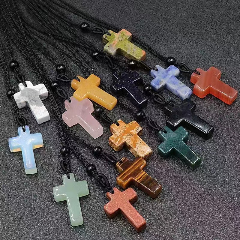 30mm Mixed Crystal Cross Pendant Bulk Wholesale