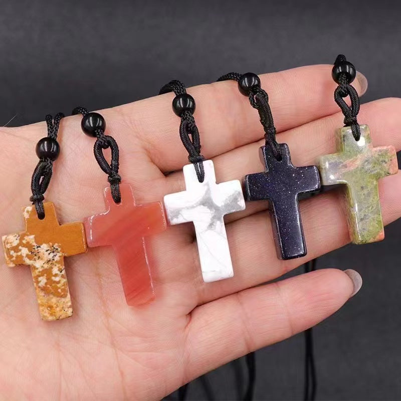 30mm Mixed Crystal Cross Pendant Bulk Wholesale