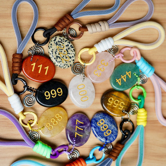 Crystal Angel Numbers Crystal Key Rings Crystal Bag Hangings Crystal Healing Bulk Wholesale