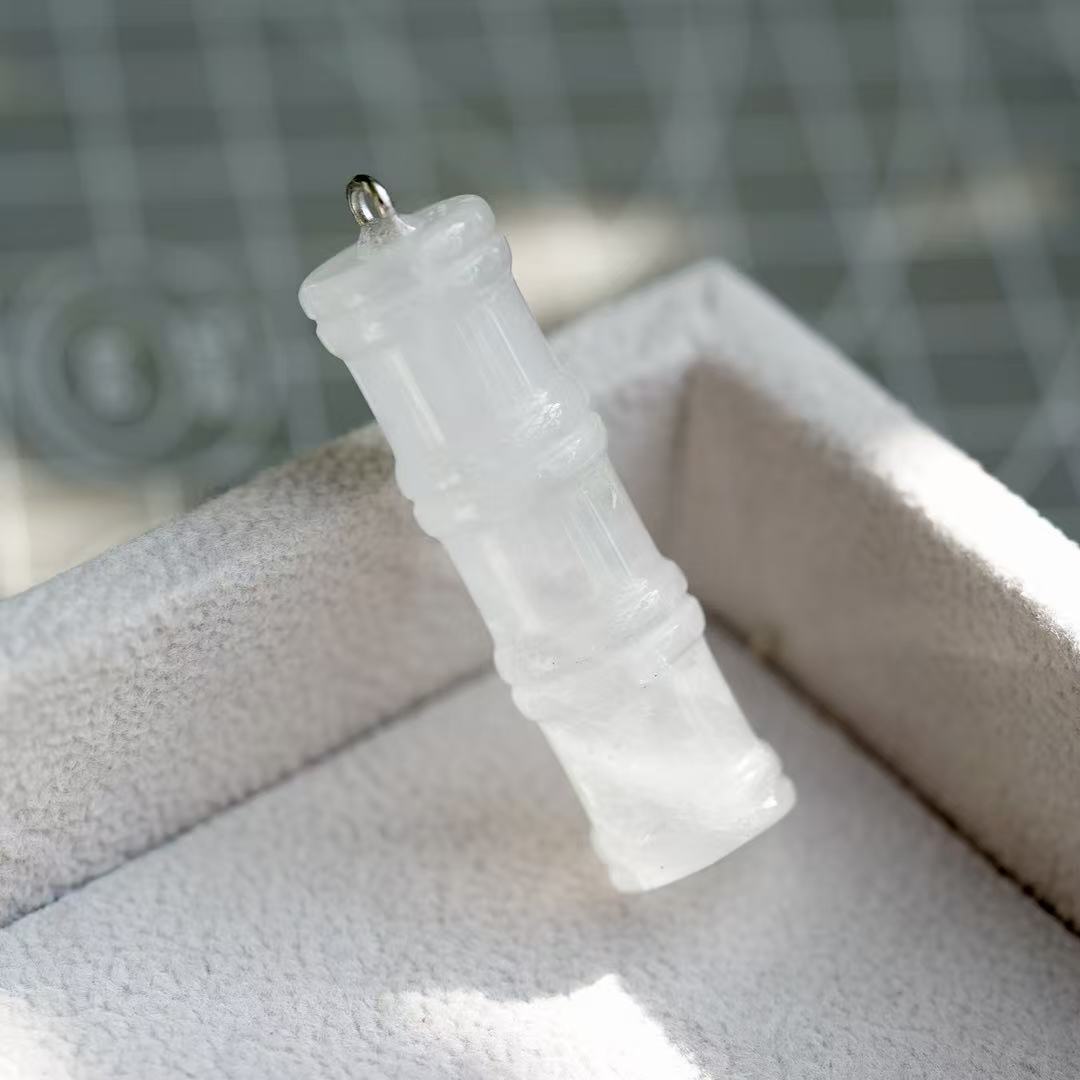 Crystal Bamboo Good Luck Pendant Crystal Healing Bulk Wholesale