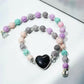 Colorful Lava Rock Pet Collar with Magnet Buckle for Cat Crystal Healing Bulk Wholesale