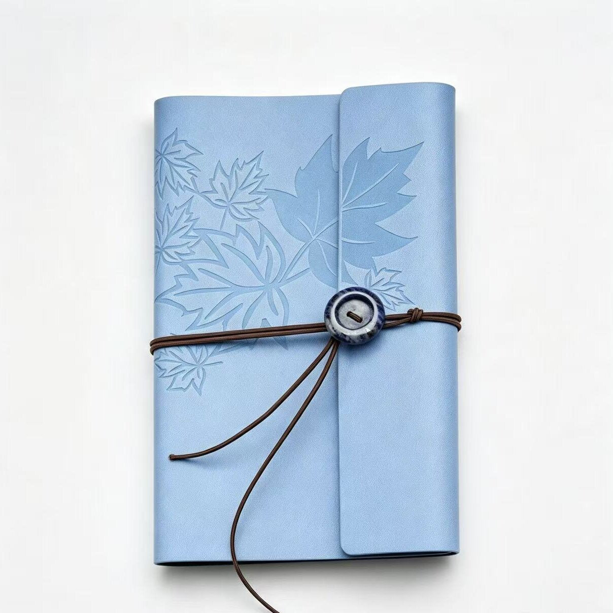 Loose-leaf PU Leather Journal Notebook with Natural Crystal Button Decoration Wholesale