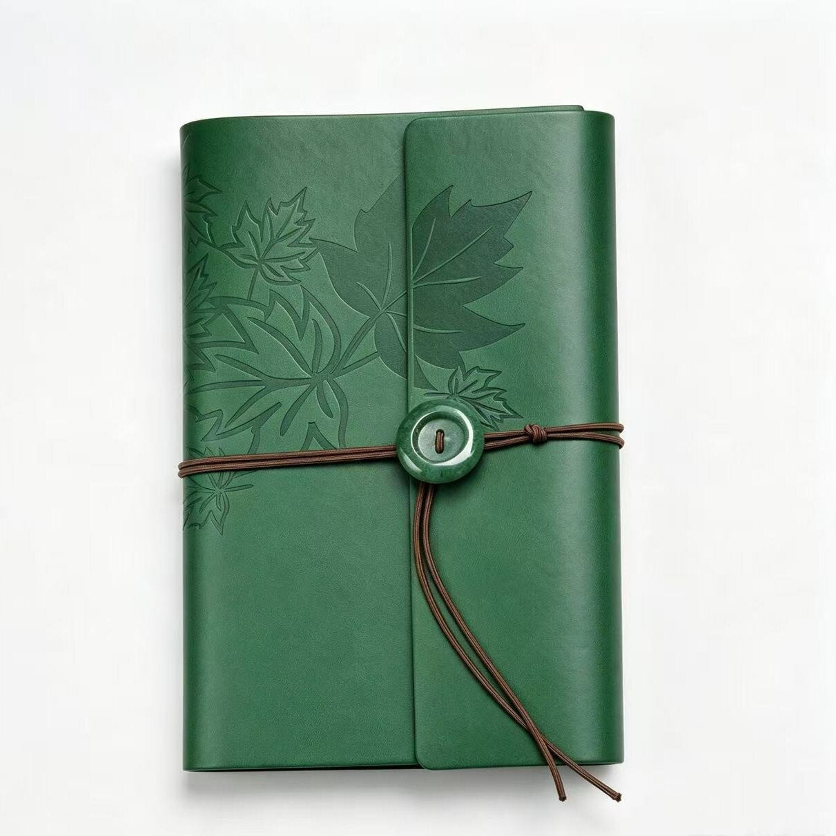 Loose-leaf PU Leather Journal Notebook with Natural Crystal Button Decoration Wholesale