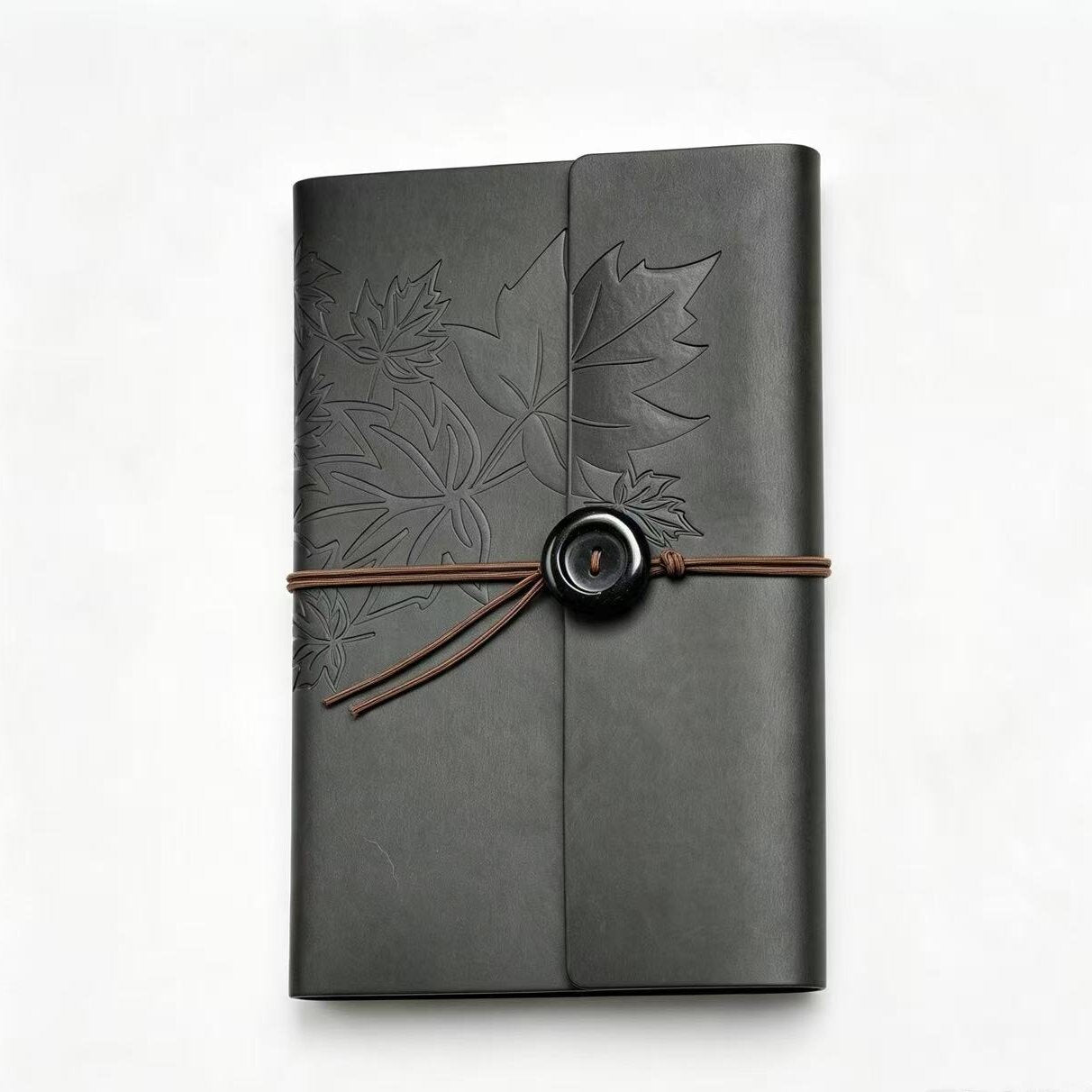 Loose-leaf PU Leather Journal Notebook with Natural Crystal Button Decoration Wholesale