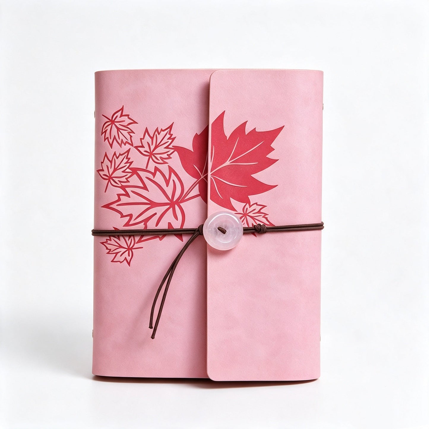 Loose-leaf PU Leather Journal Notebook with Natural Crystal Button Decoration Wholesale