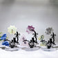 Mixed Crystal Buttterfly & Spinning Flower with Metal Stand Resin Base Free Form Wholesale