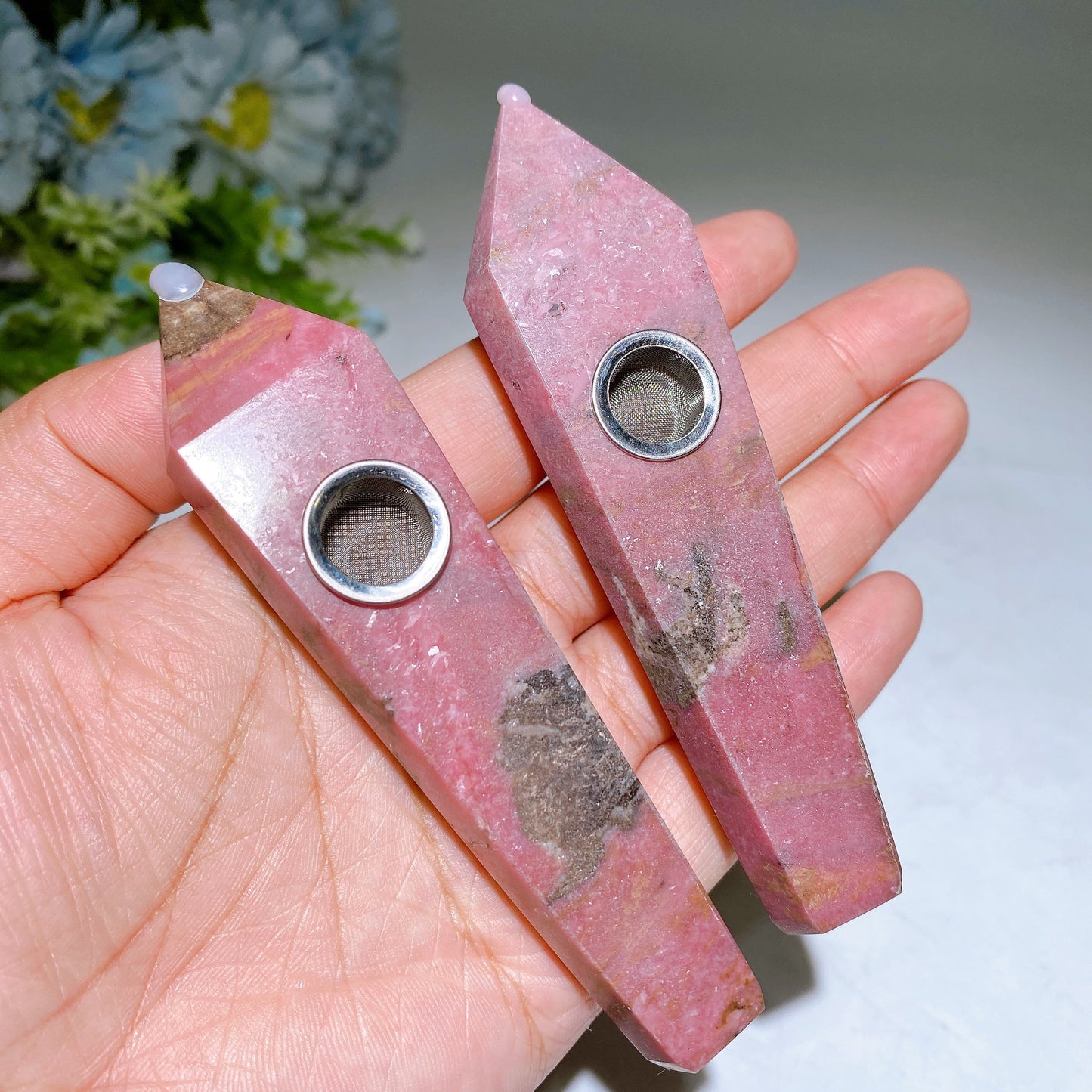 3.9"-4.2" Crystal Smoking Pipe Carving Crystal Healing Bulk Wholesale