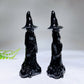 4.2" Black Obsidian Witch Carving for Halloween Crystal Healiing Bulk Wholesale