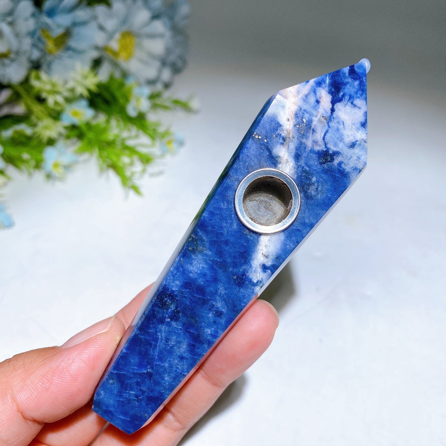 3.9"-4.2" Crystal Smoking Pipe Carving Crystal Healing Bulk Wholesale