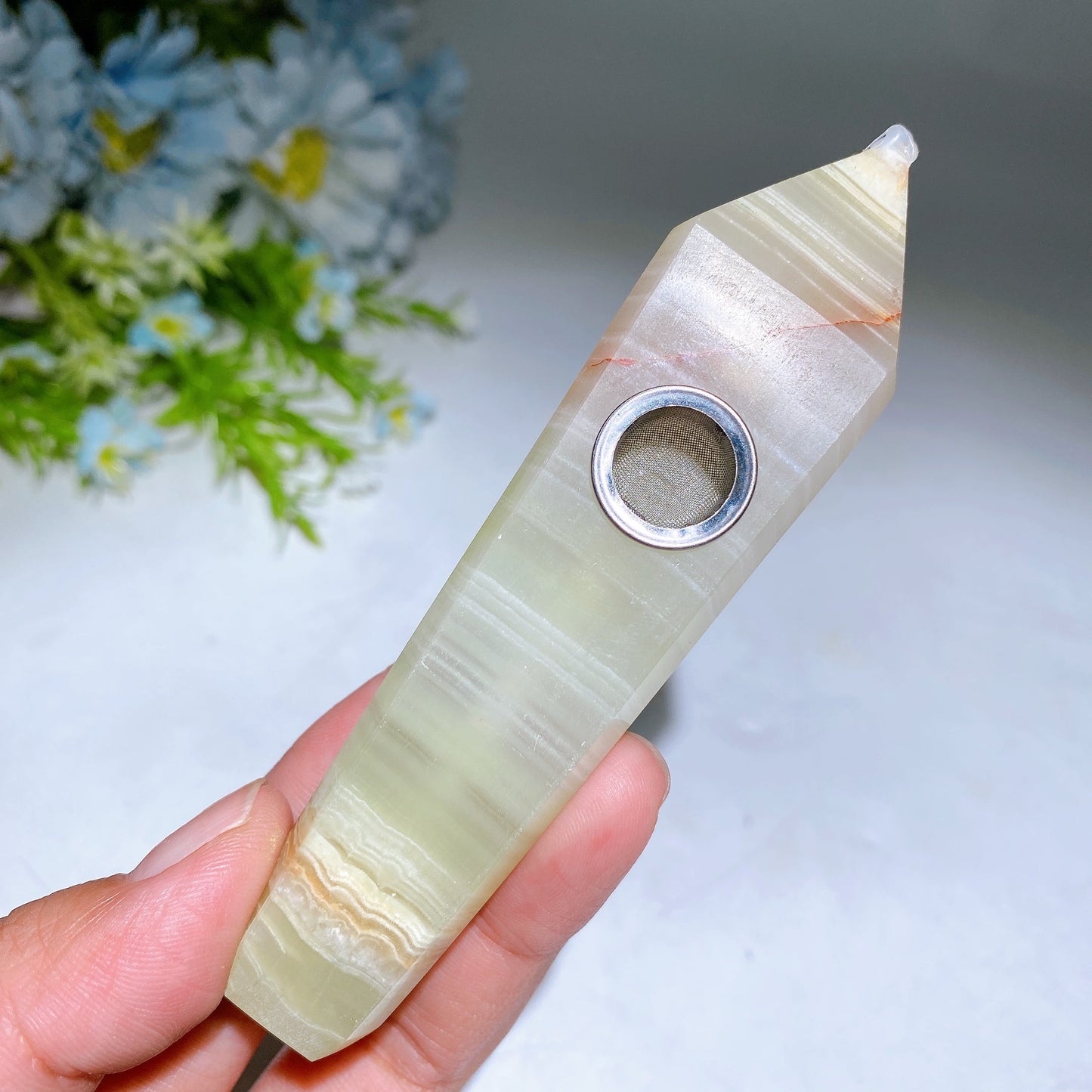 3.9"-4.2" Crystal Smoking Pipe Carving Crystal Healing Bulk Wholesale